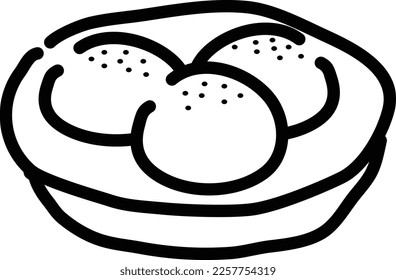 Bread for meals White painted