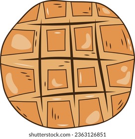 Bread Melon Loaf Basket Illustration Graphic Element Art Card