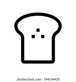 Bread mini line, icon, background and graphic. The icon is black and white, linear  flat, vector, pixel perfect, minimal, suitable for web and print. 