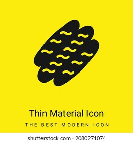 Bread minimal bright yellow material icon