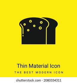 Bread minimal bright yellow material icon
