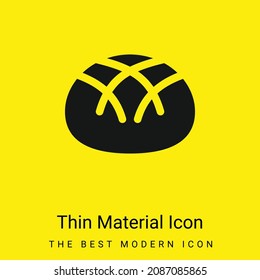Bread minimal bright yellow material icon
