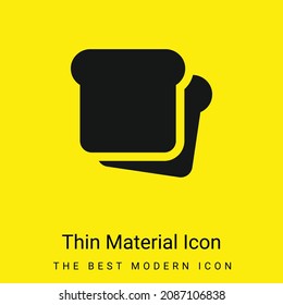 Bread minimal bright yellow material icon