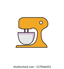bread mixing icon filled outline style design. bread mixing icon vector illustration. isolated on white background.