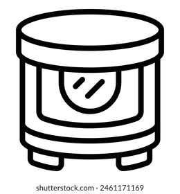 Bread mixing machine icon outline vector. Automatic bakery equipment. Baker loaf maker