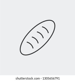 bread modern simple outline vector icon