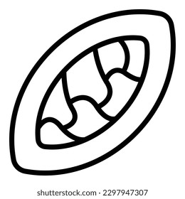 Vector de contorno de icono nacional del pan. Cocina gastronómica. Plato árabe