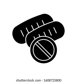 Bread no diet icon. Simple diet icons for ui and ux, website or mobile application