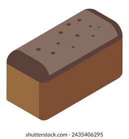 Bread nutrition grain icon isometric vector. Cooking food. Menu loaf crispy