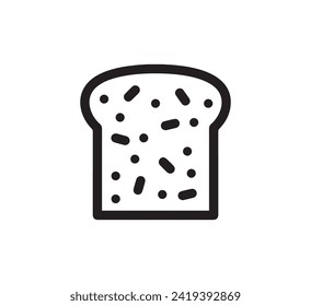 bread with olives icon vector. Linear style sign for mobile concept and web design. bread with olives symbol illustration. Pixel vector graphics - Vector.