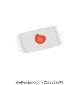 Pan en la tabla de cortar. Mangas rústicas del grano de la granja en rodajas en el tablero de madera con el cuchillo, productos naturales de la panadería del cereal, concepto saludable de la comida. Vector sobre fondo blanco