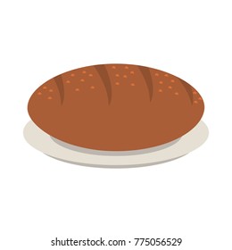 Bread on dish food