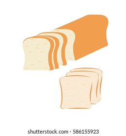 

Bread on a white background