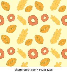 Bread on the white background. Flat vector illustration