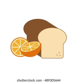 bread and orange icon