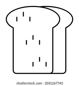 Bread Outline bold Vector Icon which can be easily modified or Edited 