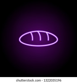 bread outline icon. Elements of religion in neon style icons. Simple icon for websites, web design, mobile app, info graphics