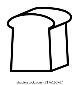 Bread outline icon vector illustration