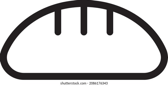 Bread outline icon for web and mobile