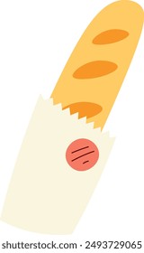 Bread In Package Vector Illustration