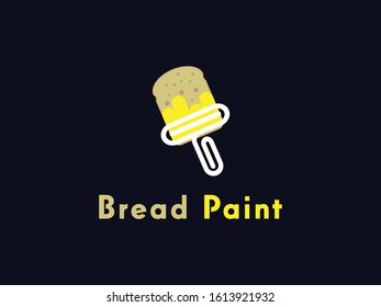 Bread paint logo business template vector icon