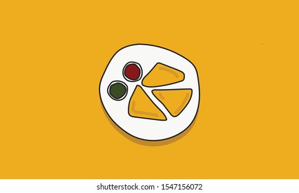 Bread Pakodas Hand Drawn Vector Illustration