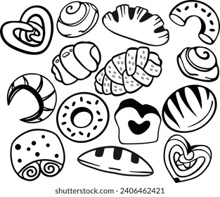 Bread and party illustration vector