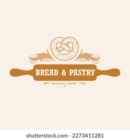 Diseño del logotipo de pan y pastelería. Logotipo de panadería artesanal