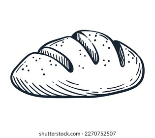dibujo de la mano del producto panadería
