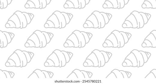 Bread pattern background. doodle croissant pattern background. bread seamless pattern background. bakery theme pattern. croissant background.