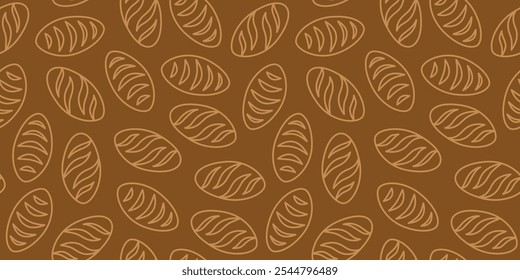 Bread pattern background. seamless pattern of bread. bakery theme pattern. seamless pattern with breads. vintage bread illustration.