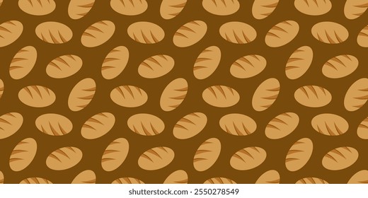 Bread pattern background. seamless pattern of bread. bakery theme pattern. seamless pattern with breads. bread illustration.