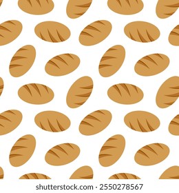 Bread pattern background. seamless pattern of bread. bakery theme pattern. seamless pattern with breads. bread illustration.
