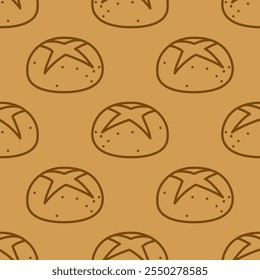 Bread pattern background. seamless pattern of bread. bakery theme pattern. seamless pattern with breads. bread illustration.