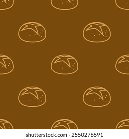 Bread pattern background. seamless pattern of bread. bakery theme pattern. seamless pattern with breads. bread illustration.