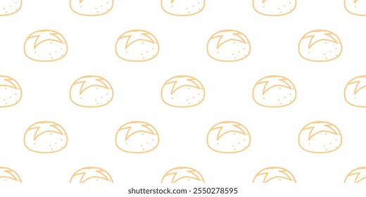 Bread pattern background. seamless pattern of bread. bakery theme pattern. seamless pattern with breads. bread illustration.