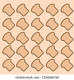 bread pattern background vector template design