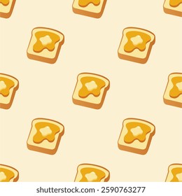 Bread pattern. Simple single color design for packaging, wrapping paper, bags, menu, branding for bakery or coffee shop.