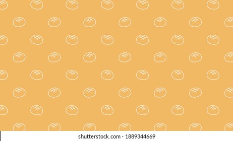 Bread Pattern Wallpaper. Bread Doodle Symbol.