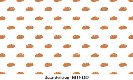 Bread pattern wallpaper. Bread on white background. 