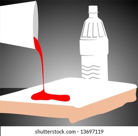 bread pieces with jam and water	