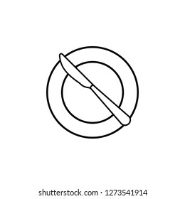 Bread plate, batter knife icon. Can be used for web, logo, mobile app, UI, UX