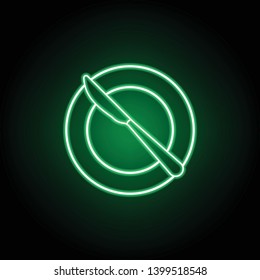 Bread plate, batter knife icon. Can be used for web, logo, mobile app, UI, UX on black background
