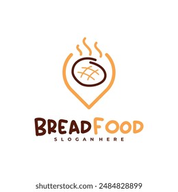 Bread Point Logo Vektorgrafik Vorlage, Creative Bread Logo Design Konzepte