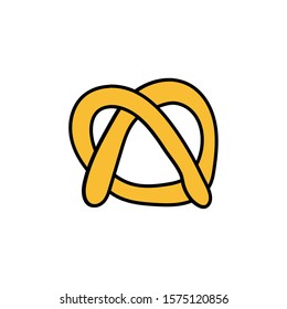 bread pretzel pastry bakery icon vector illustration design