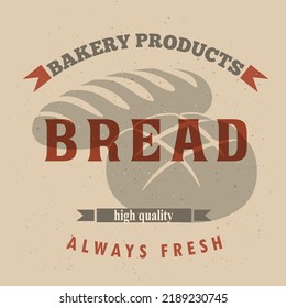 Bread Products Label Template Advertising Bakery Stock Vector (Royalty ...