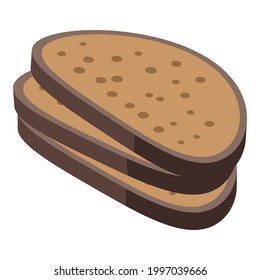 Bread protein icon. Isometric of Bread protein vector icon for web design isolated on white background