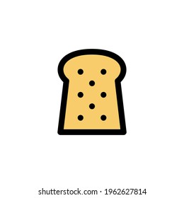 Bread Restaurant Outline Icon Logo Vector Illustration
