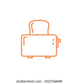 Bread Roaster icon. Kitchen appliances for cooking Illustration. Simple thin line style symbol.