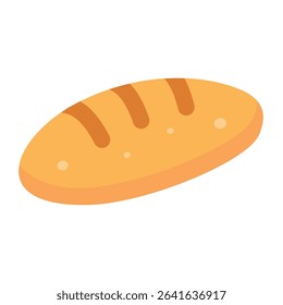 Bread roll cartoon vector icon flat illustration, bread clip art, clip art of bread, mini baguette bread vector 